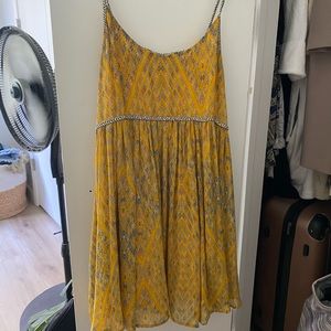 Free People Yellow Sleeveless Dress